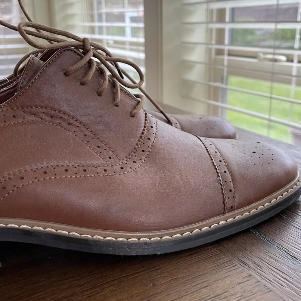 Perry Ellis portfolio Bryant leather Brown shoe 13